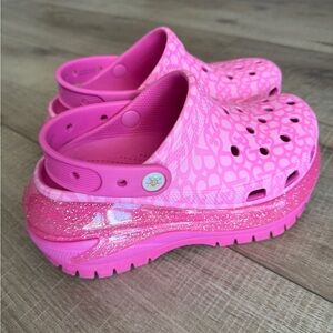Crocs Barbie Pink Clogs with Glitter